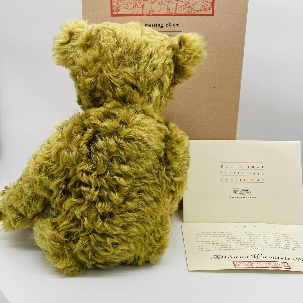 Steiff Teddybär mit Wärmflasche 406621 limitiert 3000 aus 2001 50cm Mohair