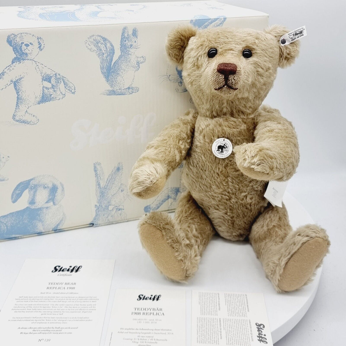 Steiff 403170 Teddybär 1908 Replica limitiert 1000 50 cm Mohair