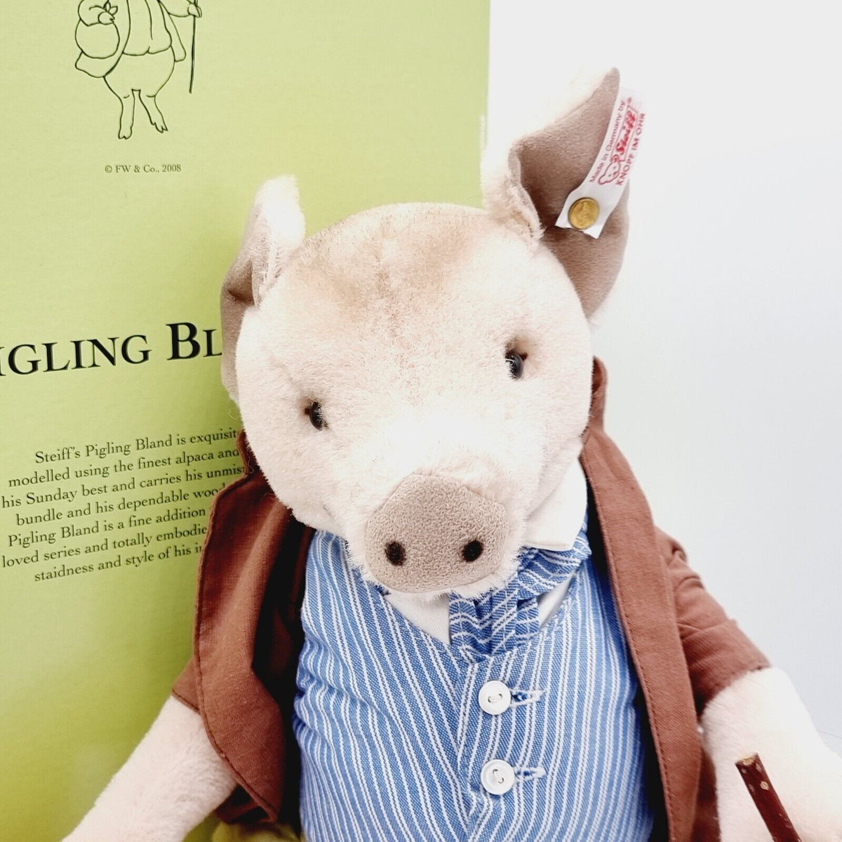 Steiff 653513 Beatrix Potter Schwein Pigling Bland limitiert 1500 33 cm Mohair