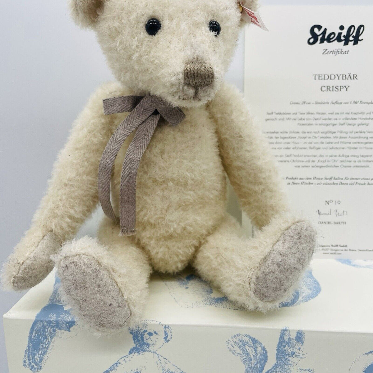 Steiff 021596 Teddybär Crispy limitiert 1360 aus 2016 28 cm Mohair