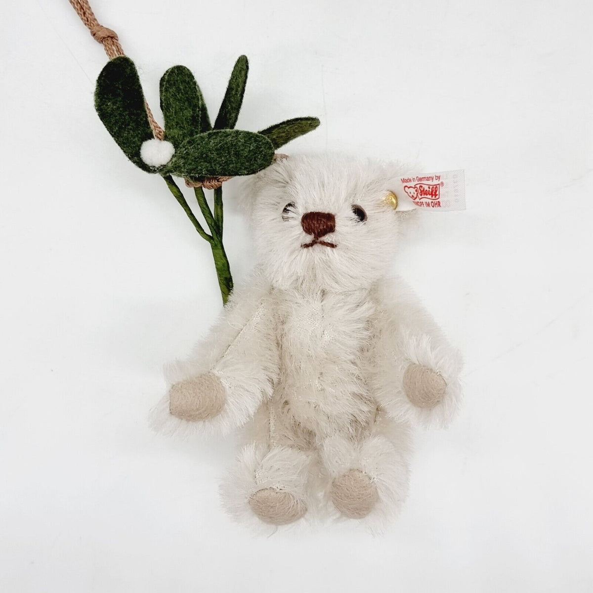 Steiff 037610 Teddybär Ornament mit Mistelzweig 10 cm 2005 limitiert 5000