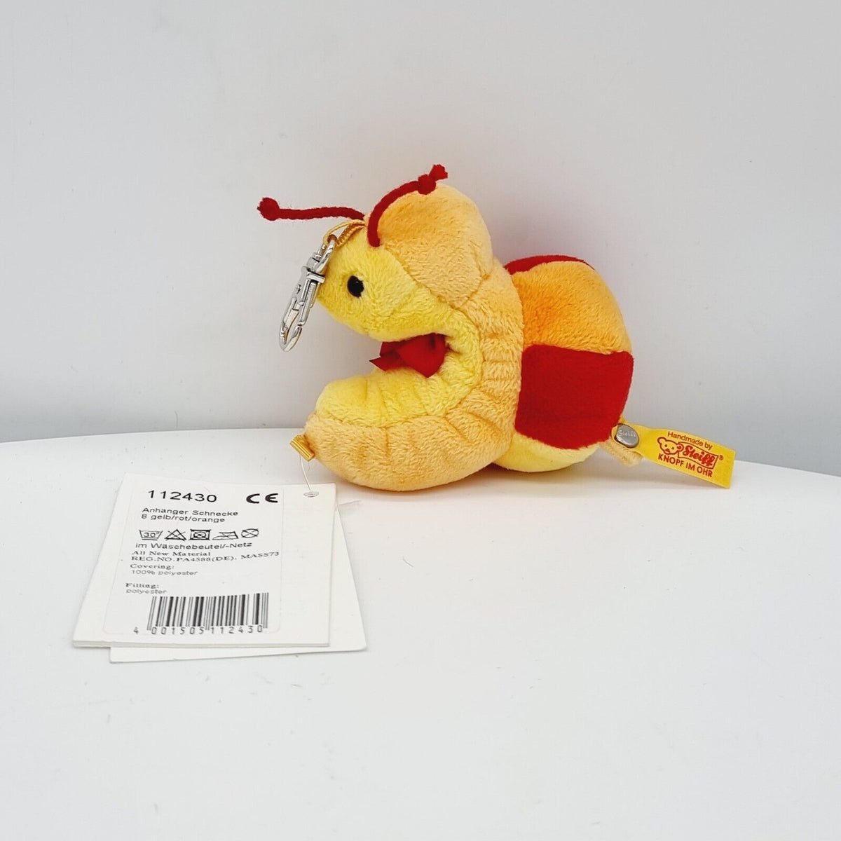 Steiff 112430 Anhänger Schnecke 8 cm mit Etikett