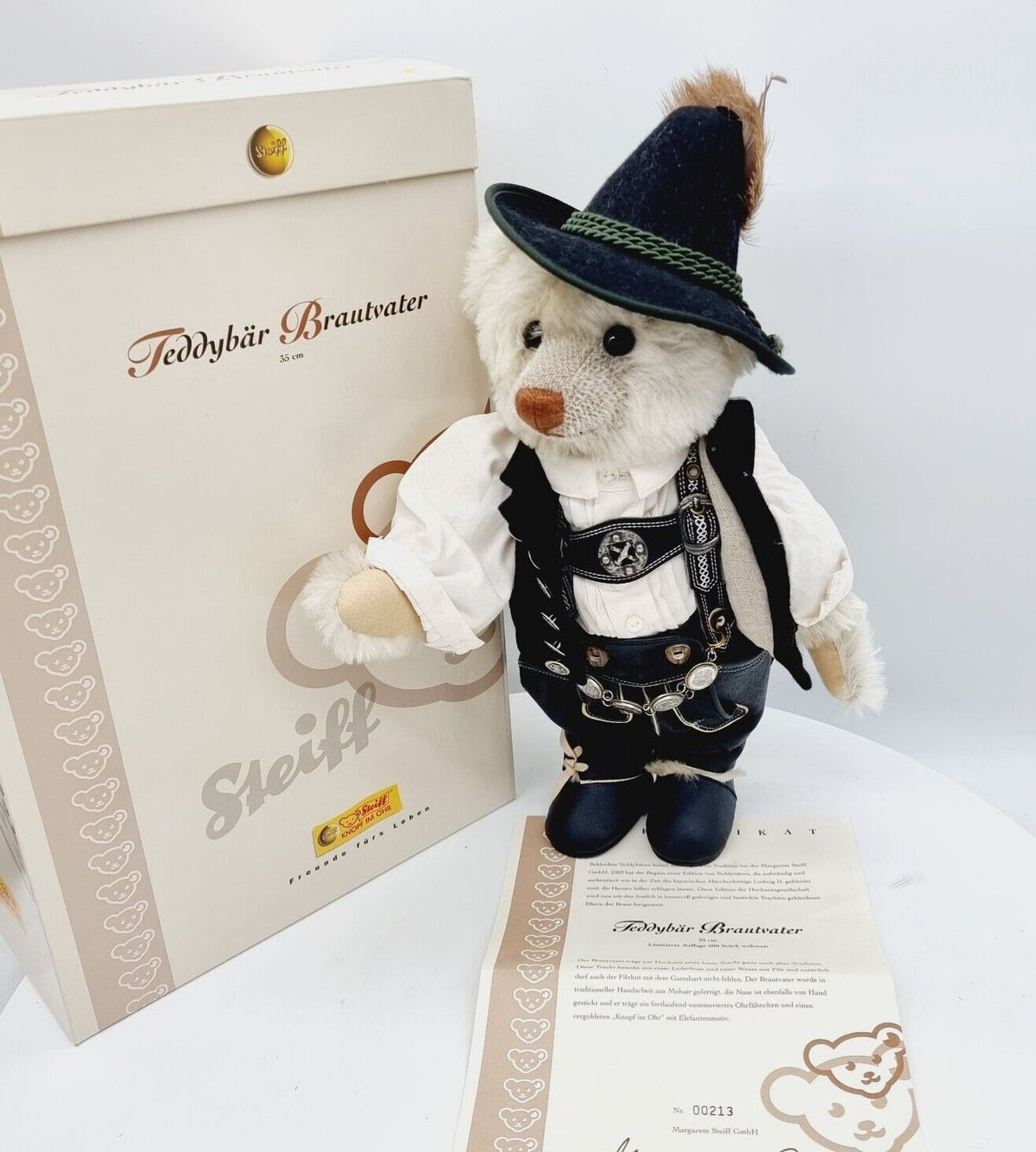Steiff 038082 Teddybär Brautvater Hochzeitsgesellschaft 35 cm limitiert 500