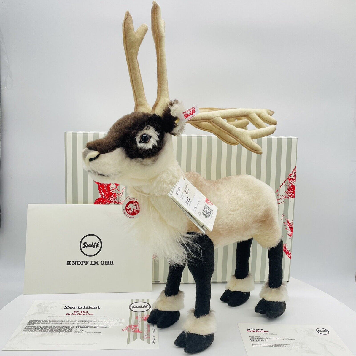Steiff Rentier Erik 006074 limitiert 1225 34cm Mohair