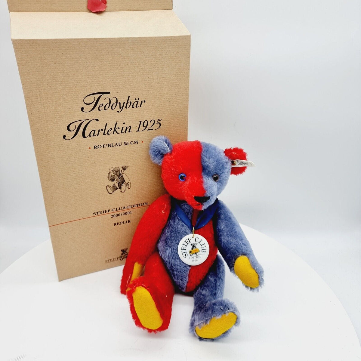 Steiff 420214 Teddybär Harlekin 35 cm Replika 1925 Club Edition 2000 / 2001
