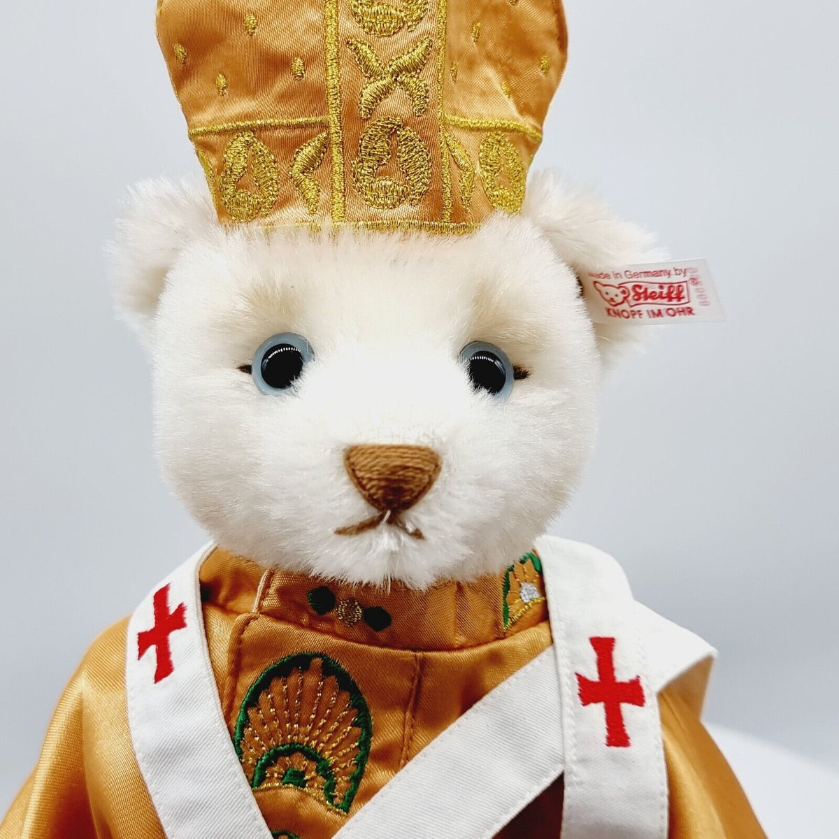 Steiff 992568 Teddybär Papst limitiert 1500 aus 2007 29 cm Mohair