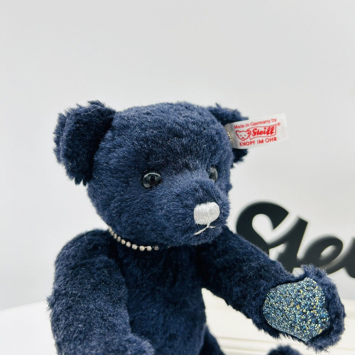 Steiff 036934 Saphir Teddybär Swarovski limitiert 2000 aus 2011 25 cm