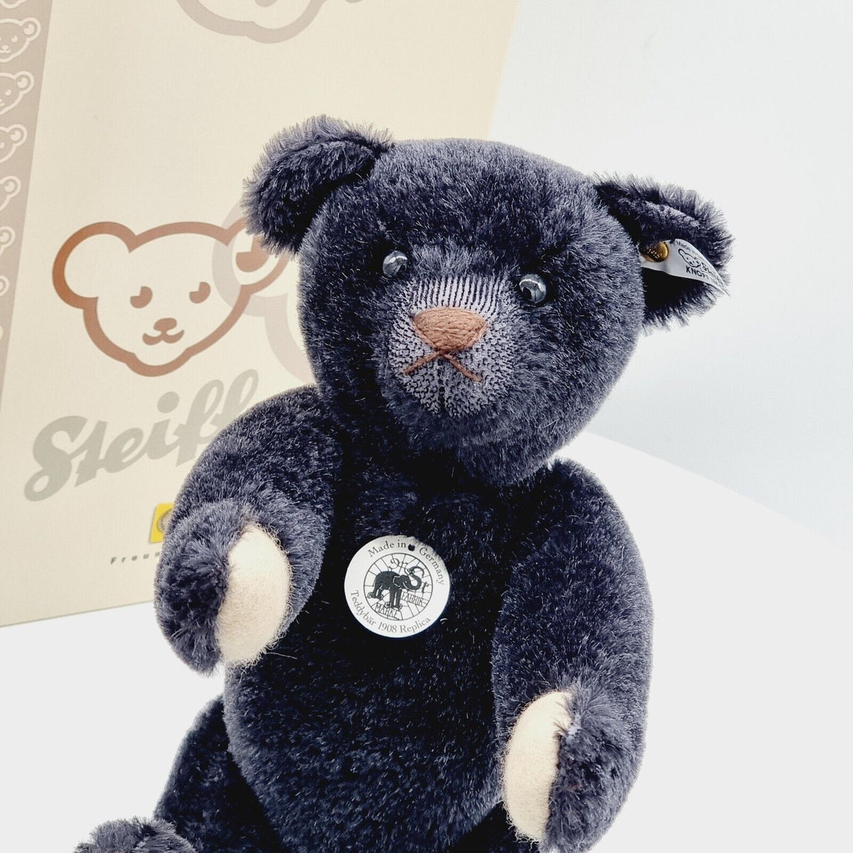 Steiff 408564 Teddybär 1908 Replica schwarz limitiert 3000 aus 2008 35 cm