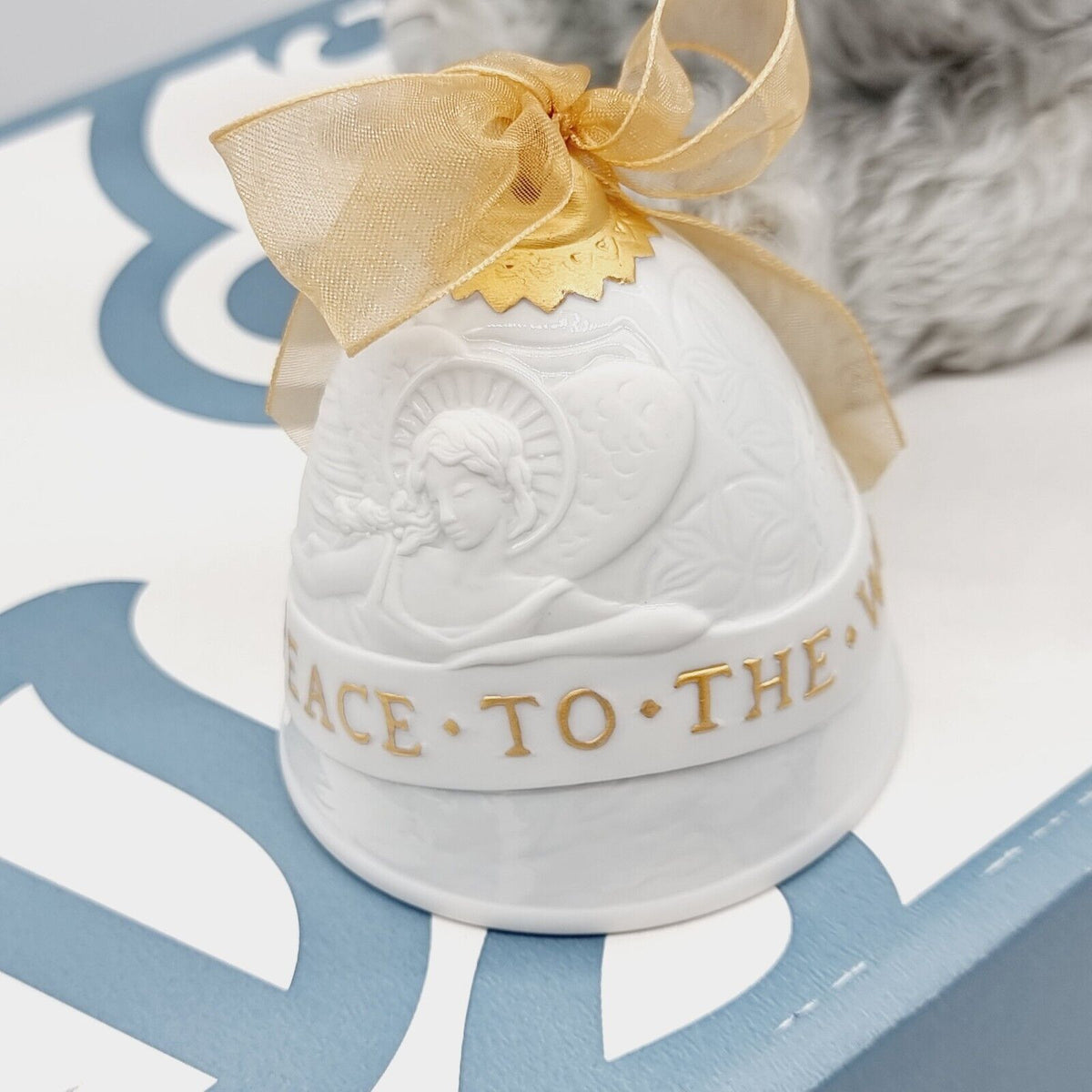 Steiff 676833 Teddybär Angel Engel mit Flügeln Lladro Porzellan Glocke Peace