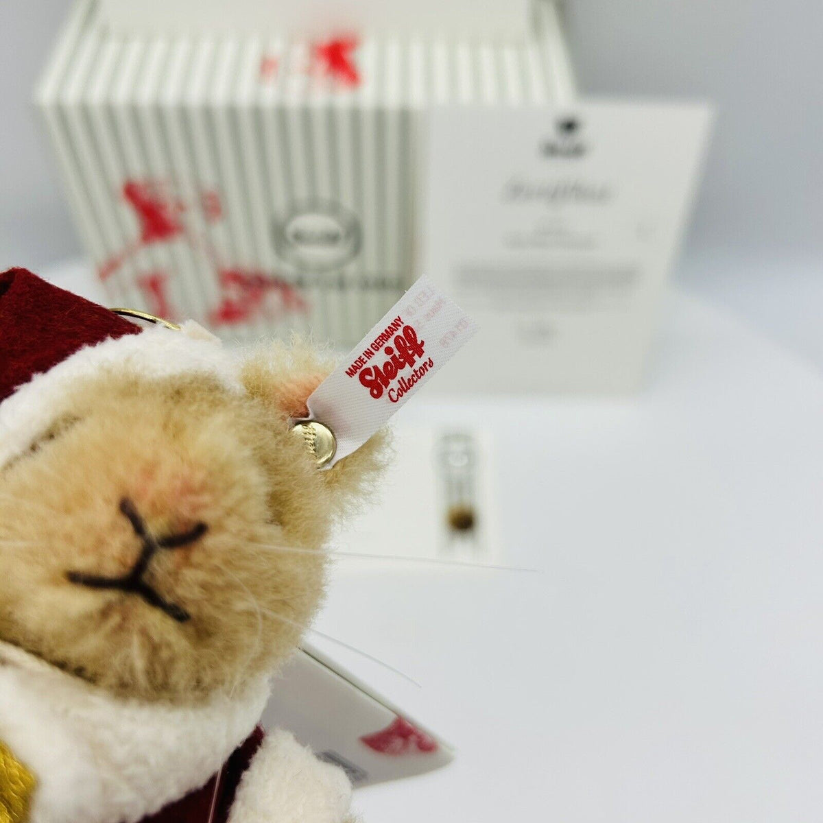 Steiff 007262 Ornament Maus Santa limitiert 2000 aus 2022 12 cm Mohair
