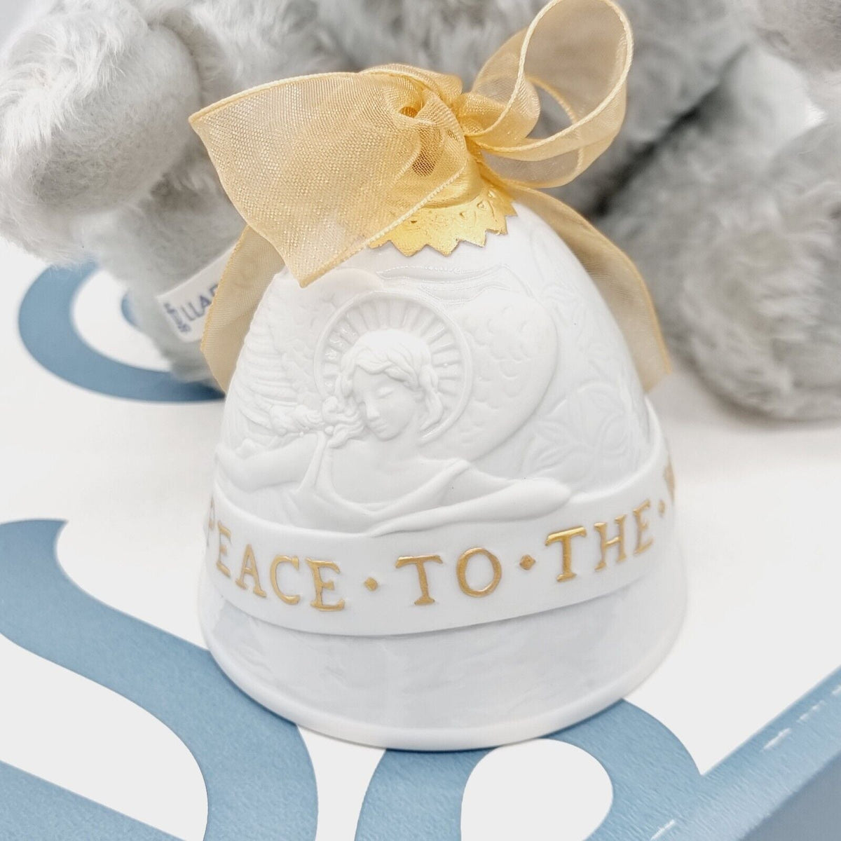 Steiff 676833 Teddybär Angel Engel mit Flügeln Lladro Porzellan Glocke Peace