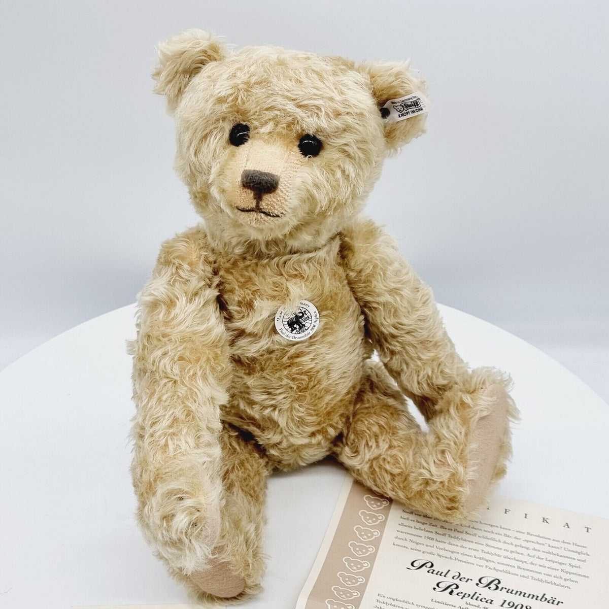 Steiff 400513 Teddybär Paul der Brummbär Replica 1908 blond 46 cm limitiert 1908