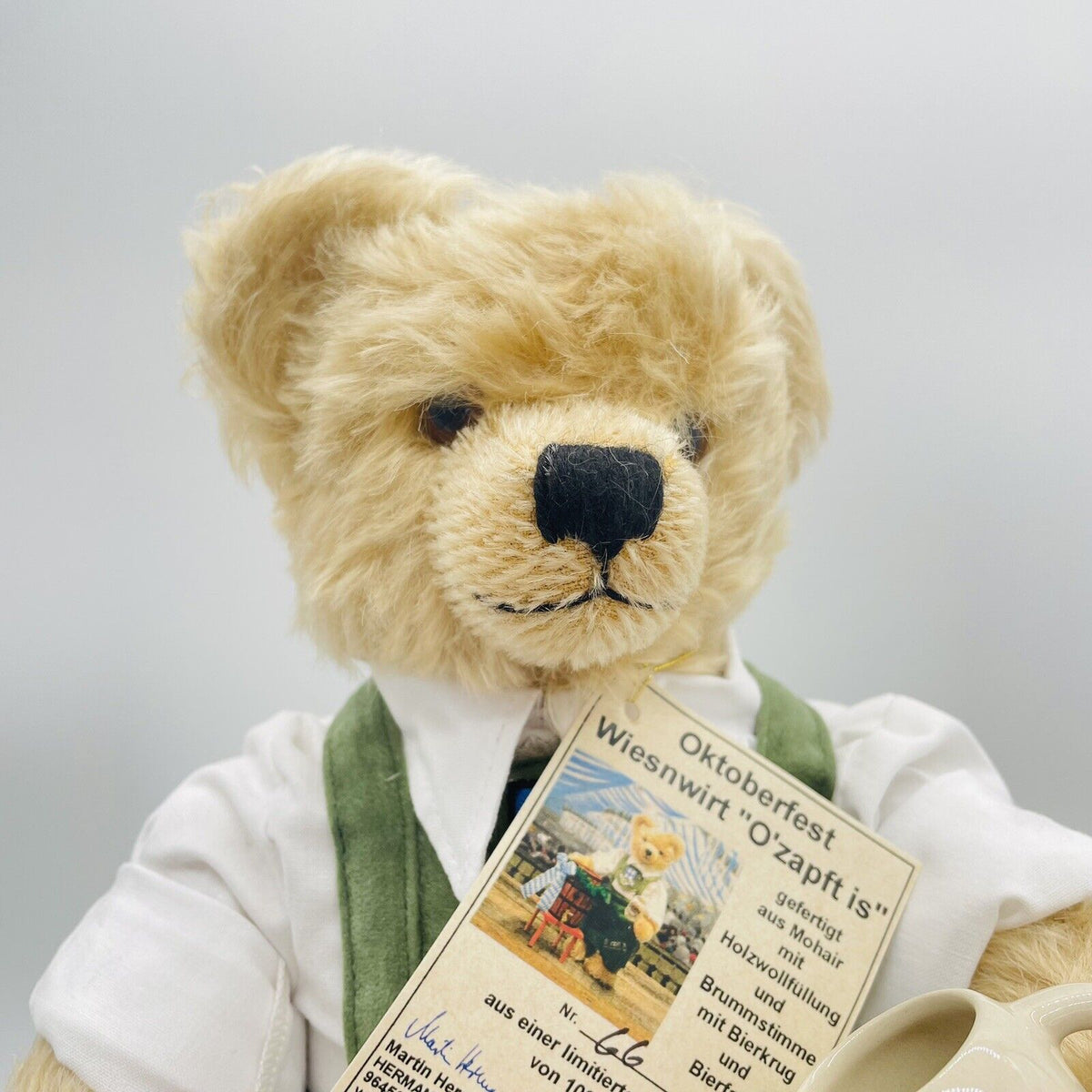 Hermann Coburg Wiesnwirt O' zapft is limitiert 100 37cm Mohair