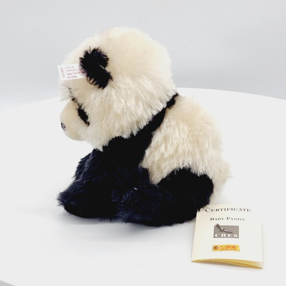 Steiff 666535 Baby Panda limitiert 1500 aus 2001 18 cm Mohair