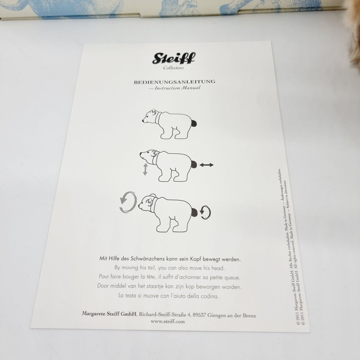 Steiff 663925 Grizzly Teddybär 27 cm braun gespitzt limitiert 1500 Jahr 2011
