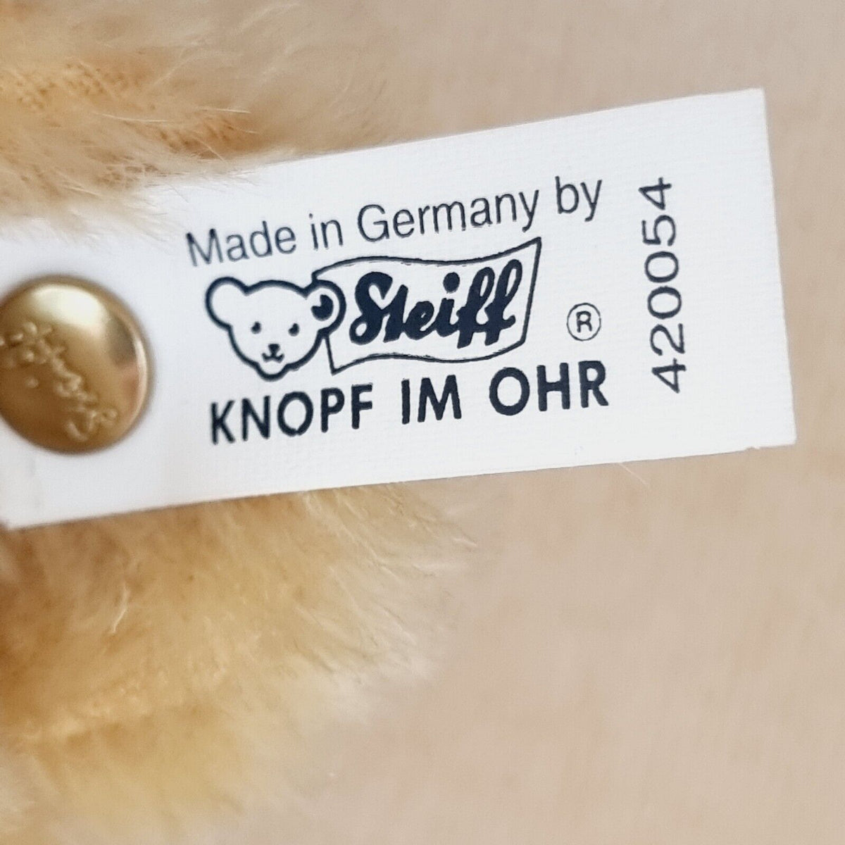 Steiff 420054 Club Edition Baby Bär blond 35cm 1995 limitiert Zertifikat