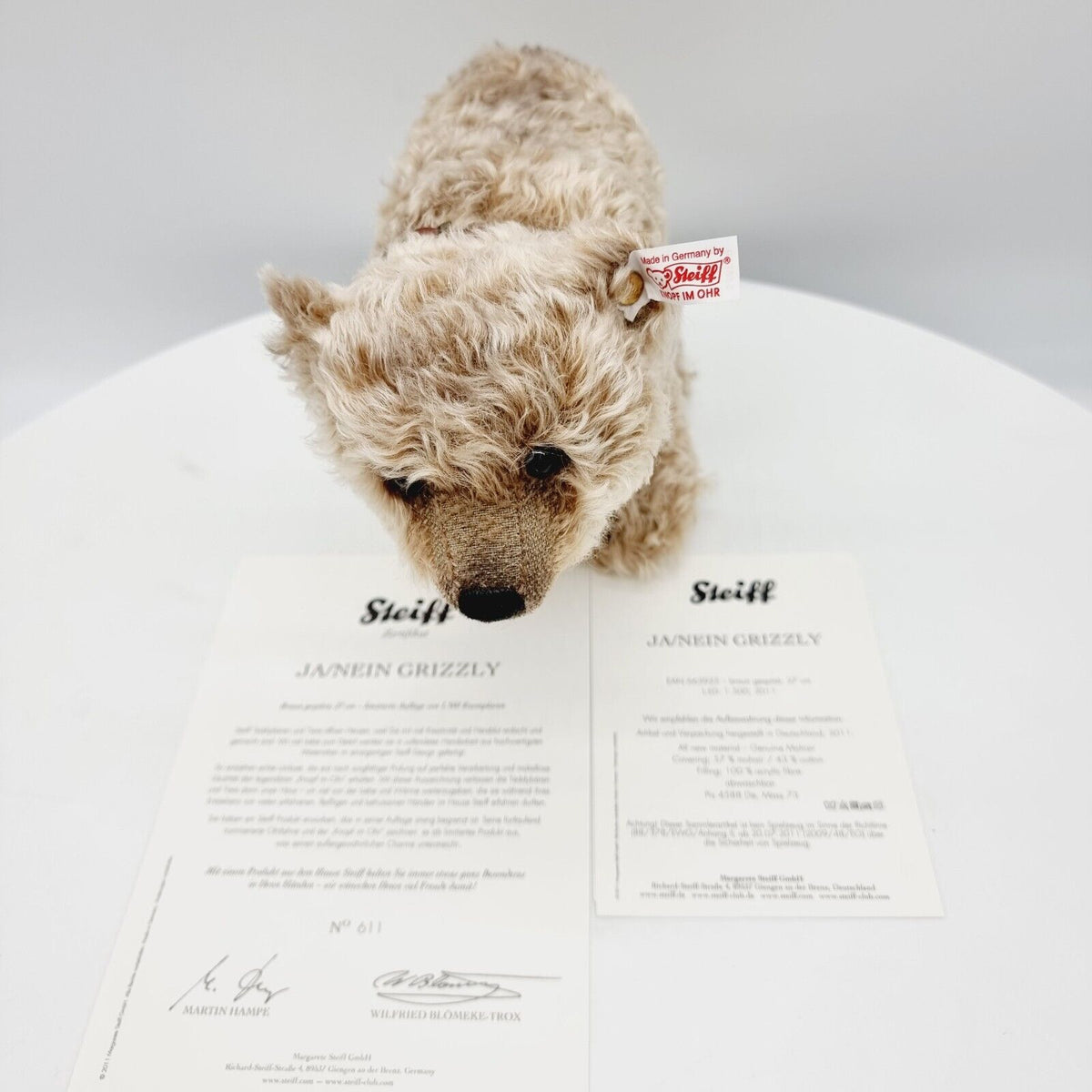Steiff 663925 Grizzly Teddybär 27 cm braun gespitzt limitiert 1500 Jahr 2011