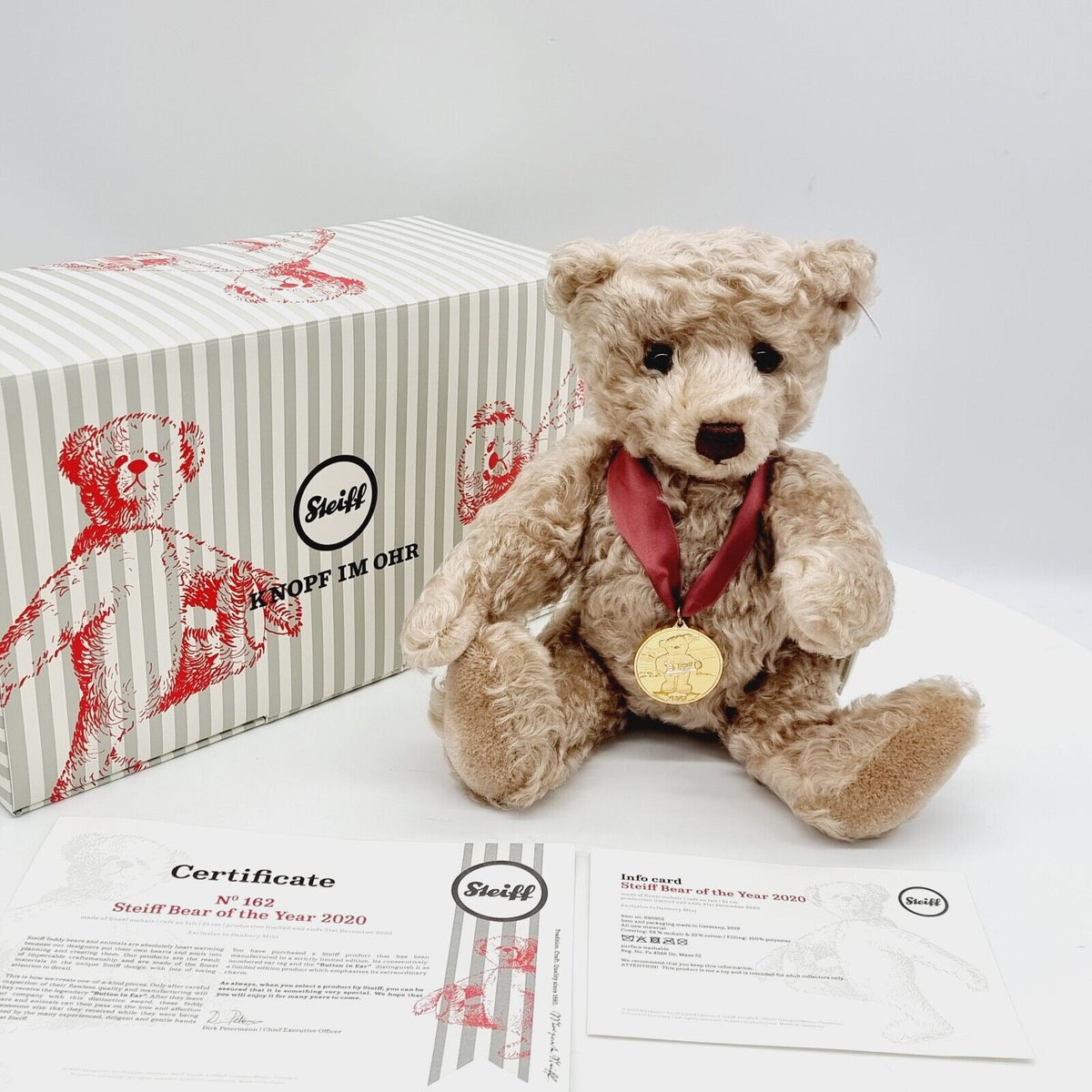 Steiff Danbury Mint 690952 Teddybär Year Bear 2020 limitiert 2020 31 cm Mohair