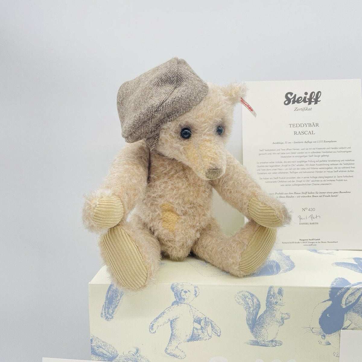 Steiff 034039 Teddybär Rascal limitiert 1111 aus 2015 31 cm Mohair