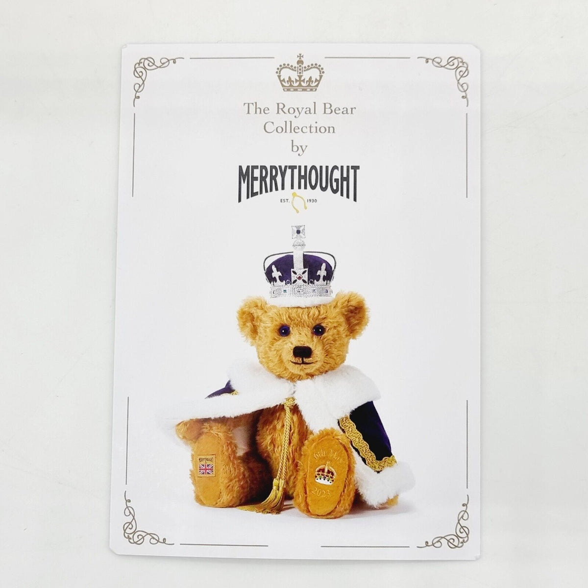 Merrythought Teddybär King Charles III Coronation Bear limitiert 2023 36 cm