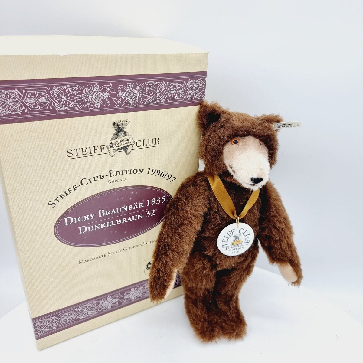 Steiff 420078 Dicky Braunbär 32 cm 1935 Club Edition 1996 / 1997