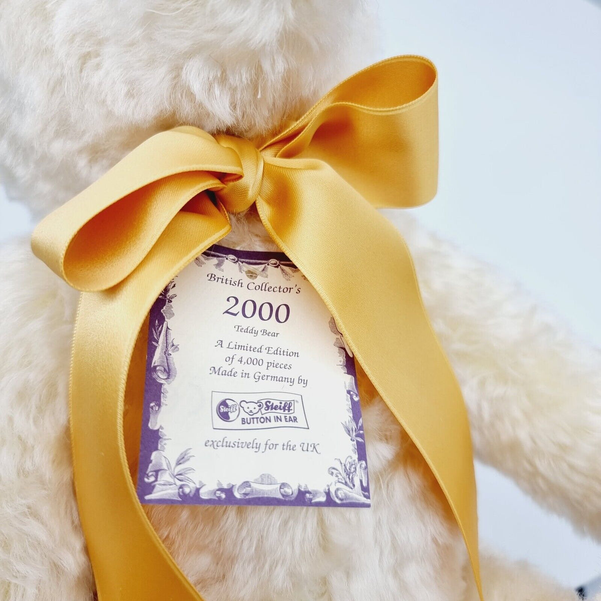 Steiff 654763 Teddybär British Collectors 35 cm Jahr 2000 limitiert 4000