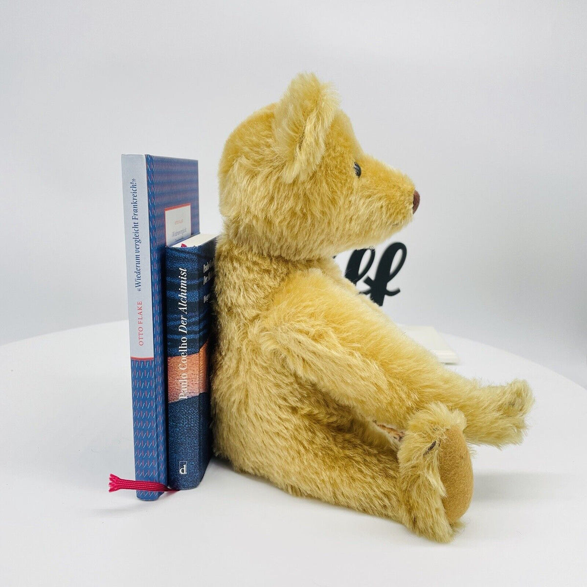Steiff Classic Teddybär Buchstütze 606267 23cm Mohair