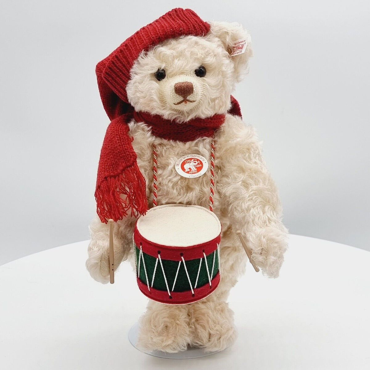 Steiff Teddybär Der kleine Trommler 037368 30 cm limitiert 2007 weiß