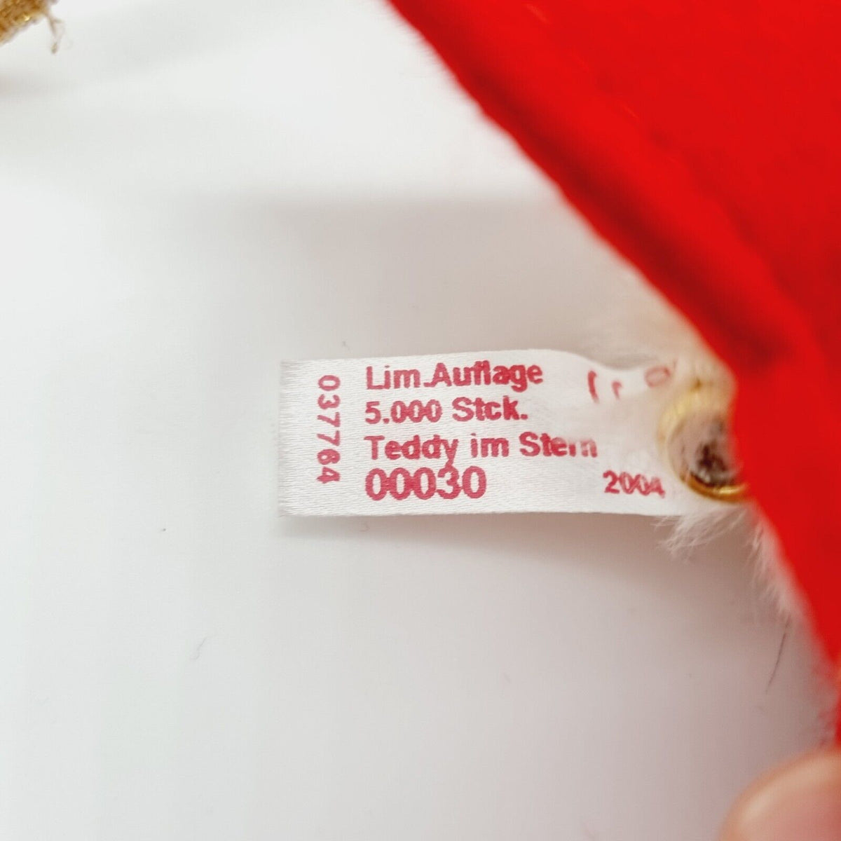 Steiff 037764 Teddybär im Stern 10 cm limitiert 5000 Jahr 2004