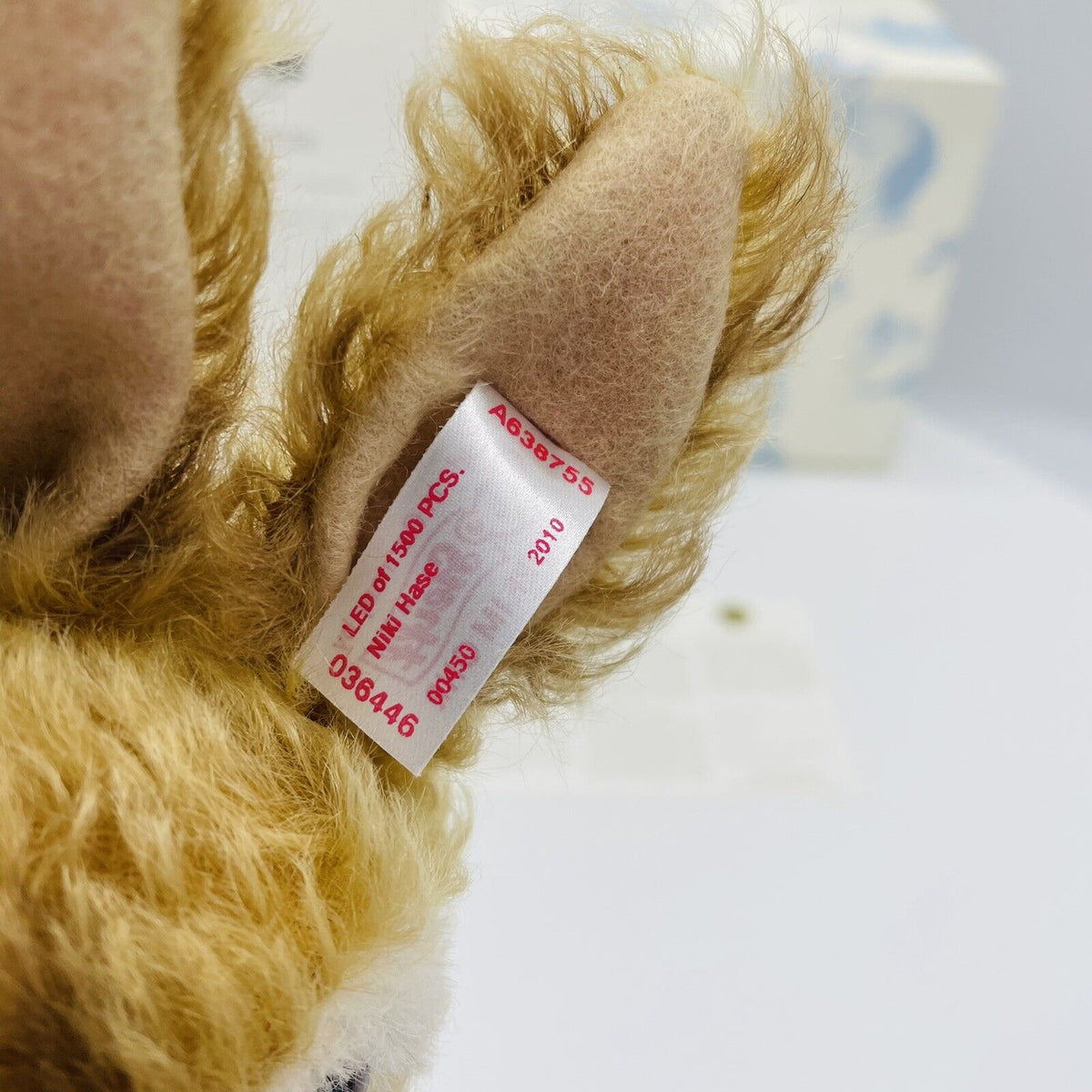 Steiff Niki Hase 036446 limitiert 1500 aus 2010 26cm Mohair