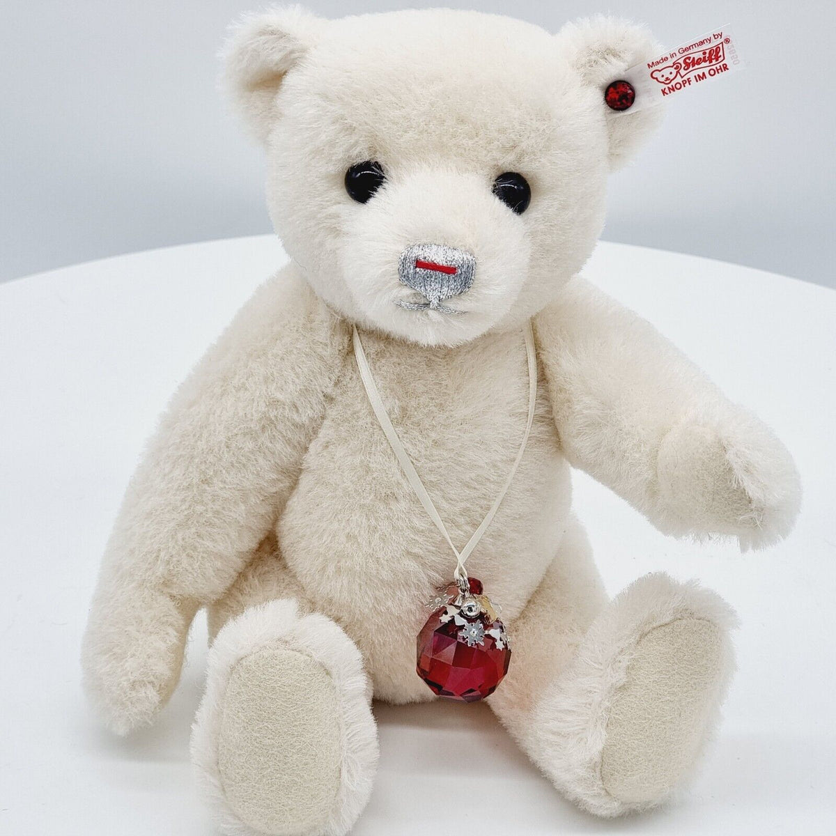 Nr. 19! Steiff 682650 Berry Teddybär Alpaca Swarovski weiß 30 cm