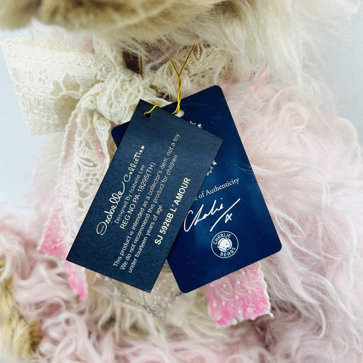 Charlie Bears SJ5926B Teddybär L'Amour limitiert 250 aus 2019 61 cm Mohair