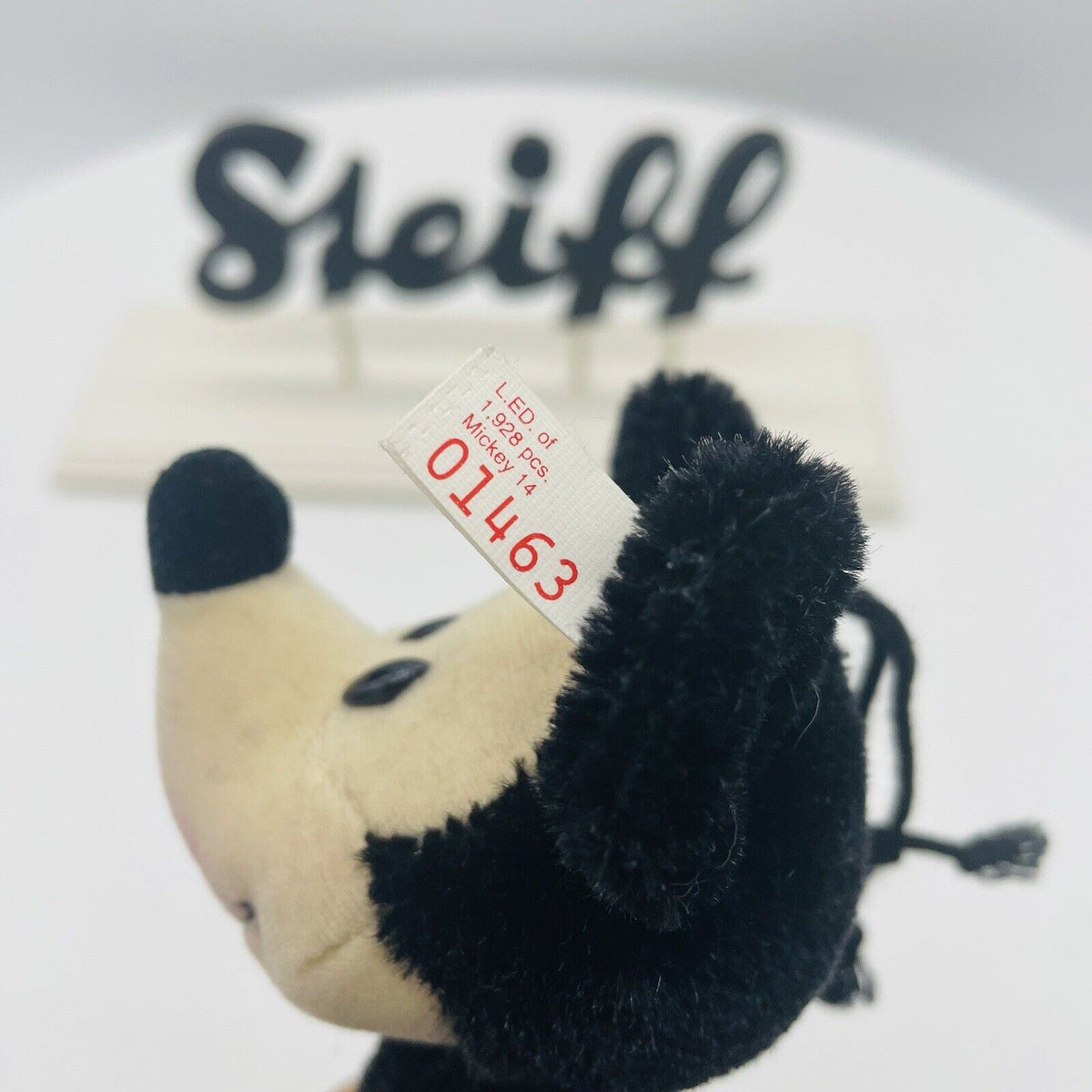 Steiff Disney Mickey Maus 651410 limitiert 1928 aus 1998 14cm Mohair