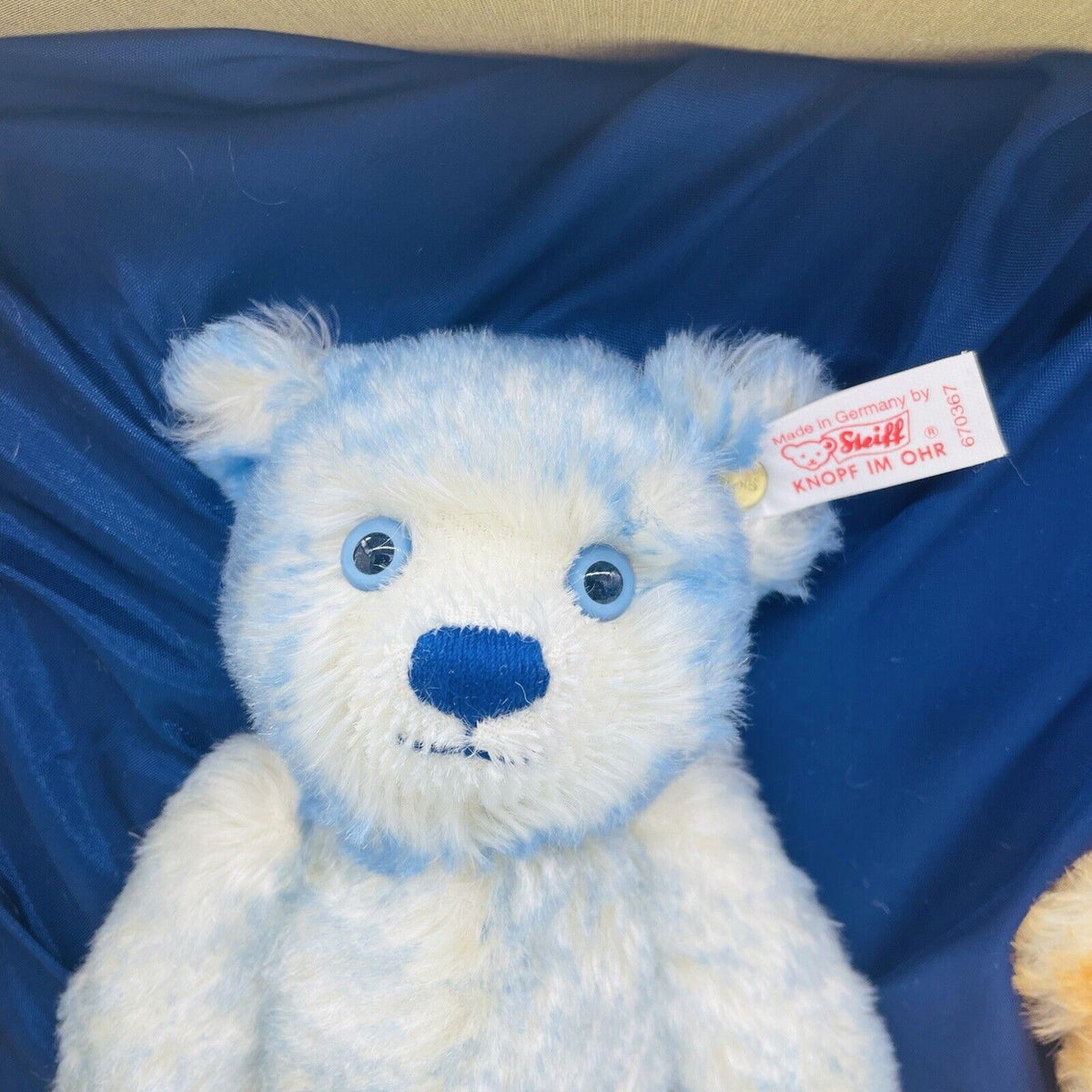 Steiff Teddybären Set Hello 2000 Good-Bye 1999 670367 22cm Mohair
