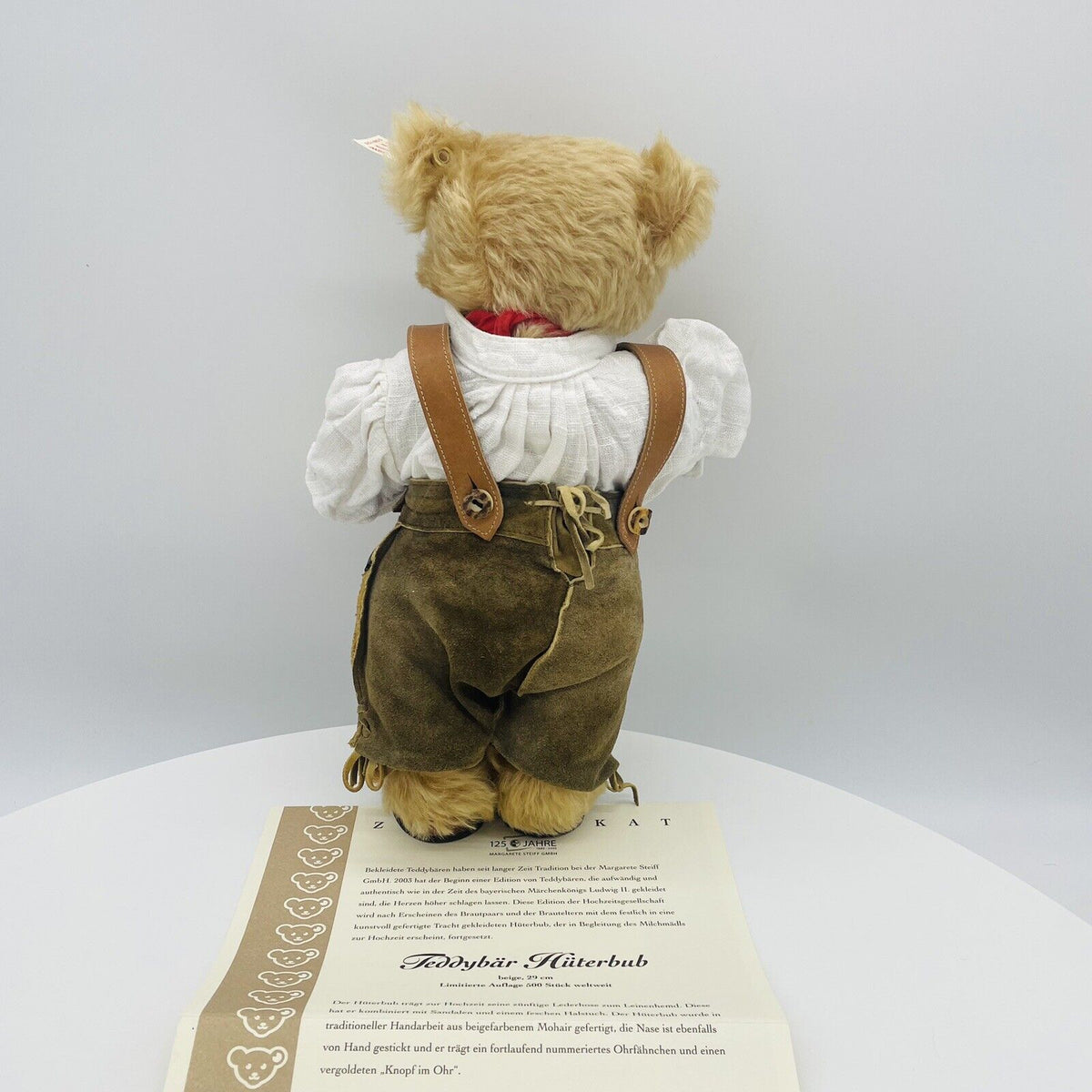 Steiff Teddybär Hüterbub Hochzeitsgesellschaft 038105 limitiert 500 29cm Mohair