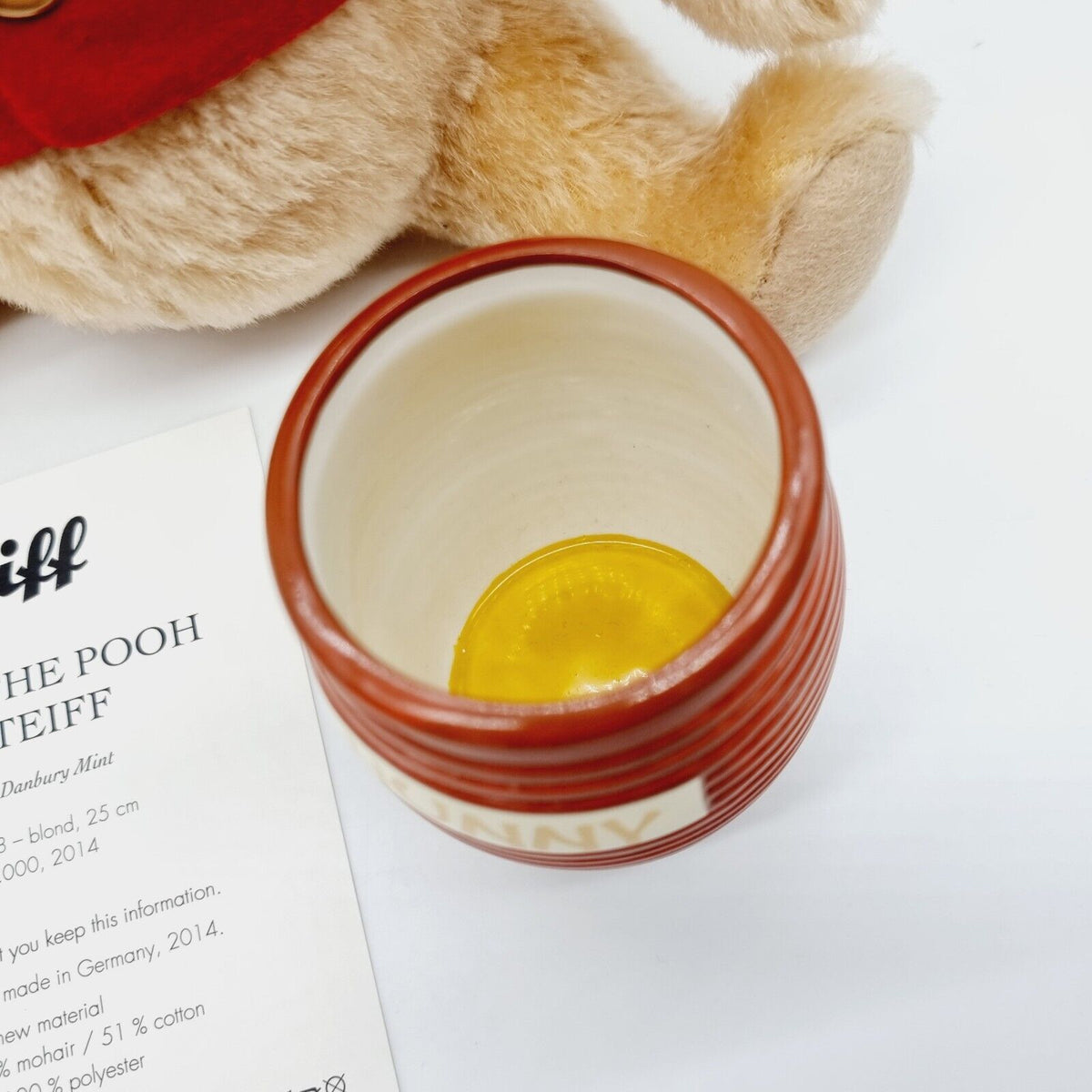 Steiff 664558 Danbury Mint Teddybär Winnie the Pooh mit Honigtopf limitiert 5000