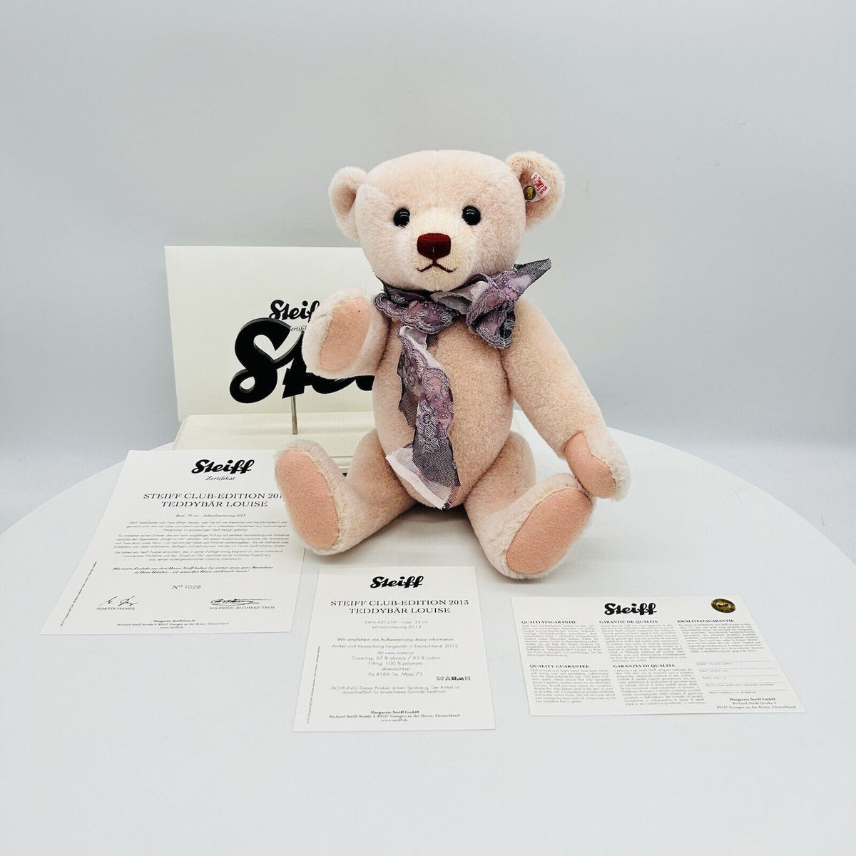 Steiff 421259 Teddybär Louise Club Edition 2013 limitiert 2013 33 cm Alpaca