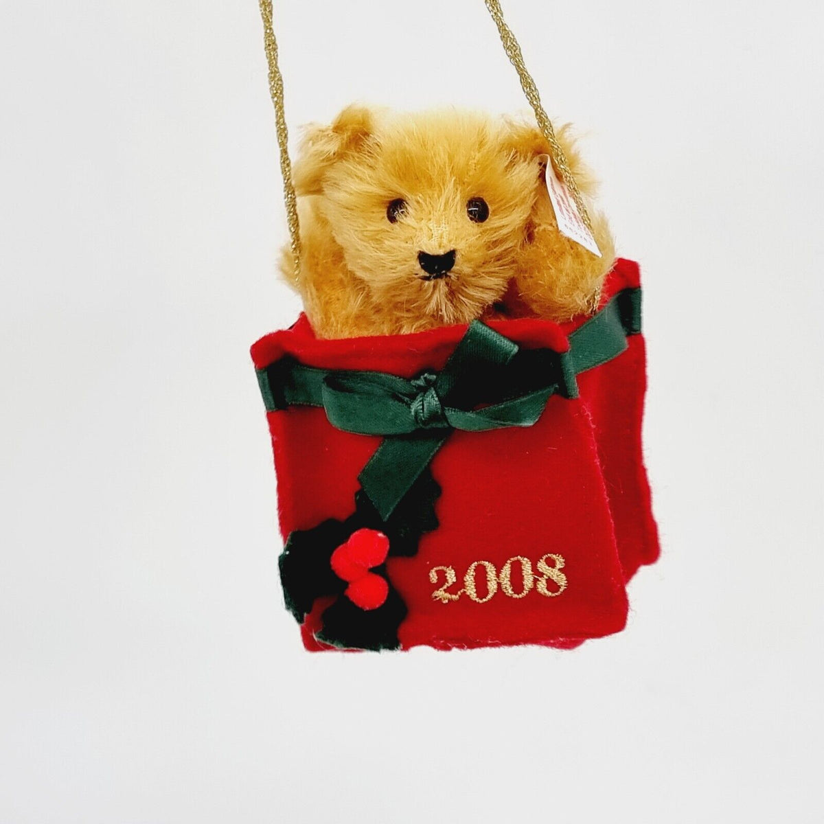 Steiff 662263 Christmas Cracker 2008 Teddybär Ornament 10 cm