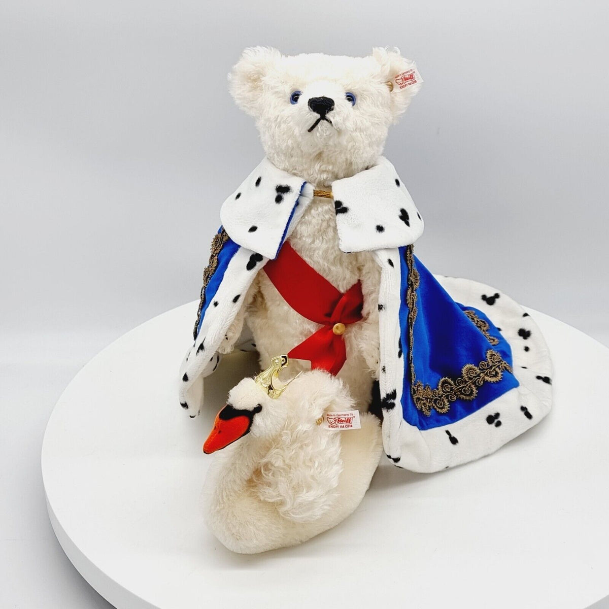Steiff 670633 Teddybär König Ludwig mit Schwan aus 2001 limitiert 1500 35 cm