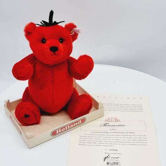 Steiff 660153 Teddybär Tomaten Bär limitiert 1500 aus 2000 für Holland 30 cm