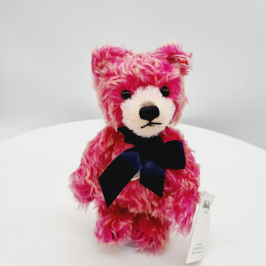 Steiff 674198 Teddybär Steiff Sommer 2015 mit schwarzer Schleife pink 20 cm