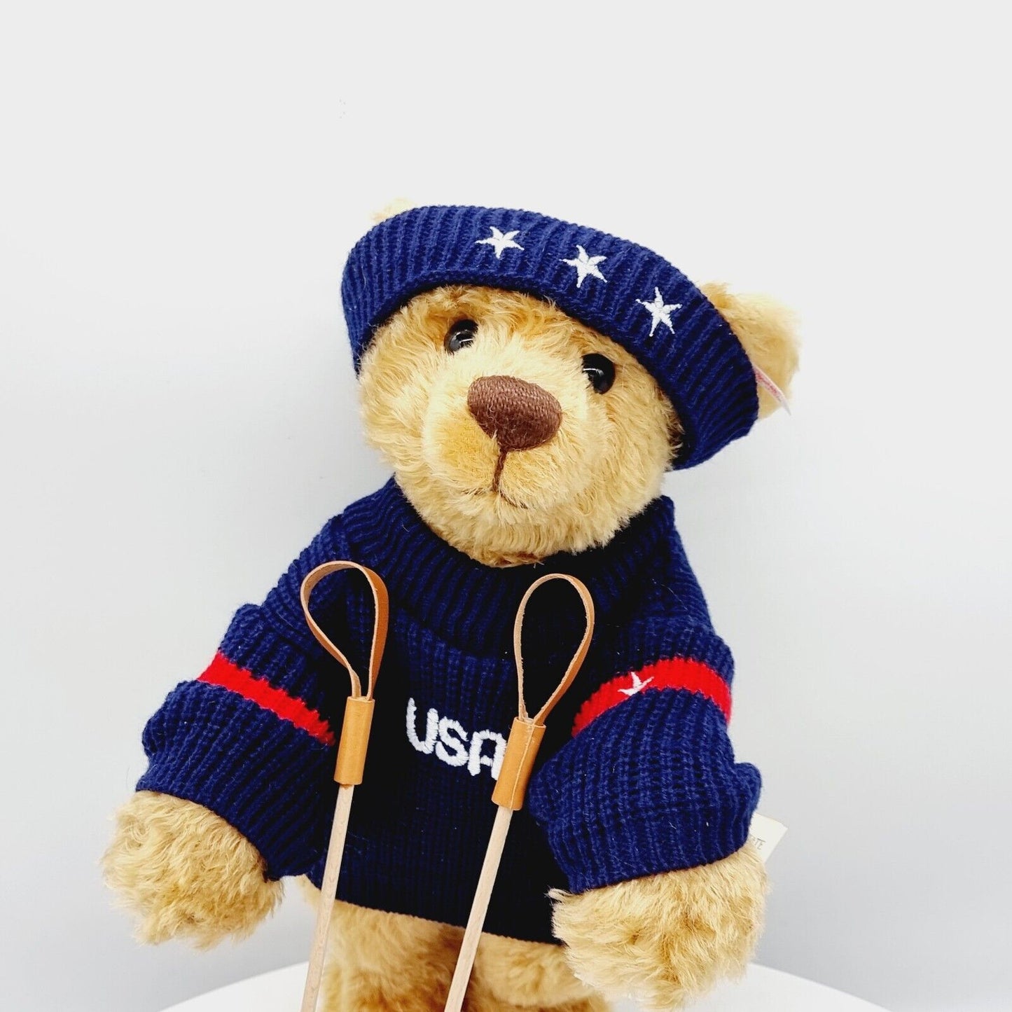 Steiff 666568 Teddybär Skier limitiert 1500 aus 2001 für USA 42 cm Mohair