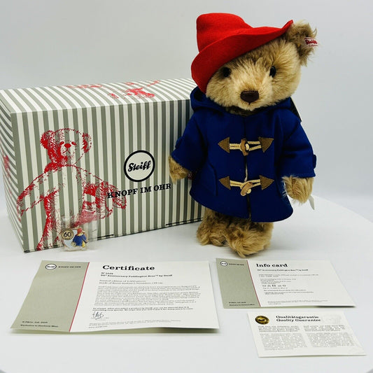 Steiff Danbury Mint 690488 Teddybär Paddington limitiert 3000 aus 2018 28 cm