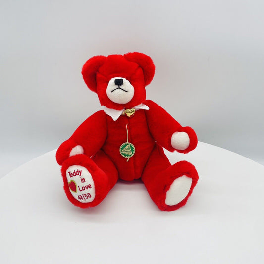 Hermann Coburg Teddybär Teddy in Love limitiert 50 Biber-Webplüsch 32cm