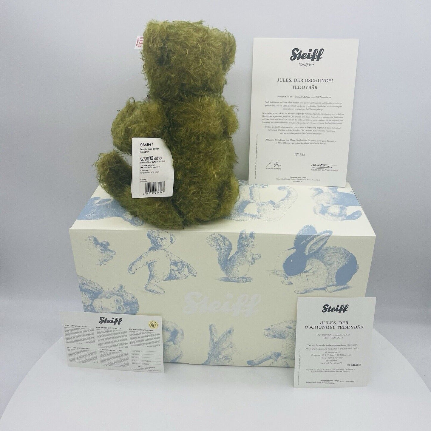 Steiff 034947 Teddybär Jules, der Dschungelbär limitiert 1500 aus 2013 34 cm