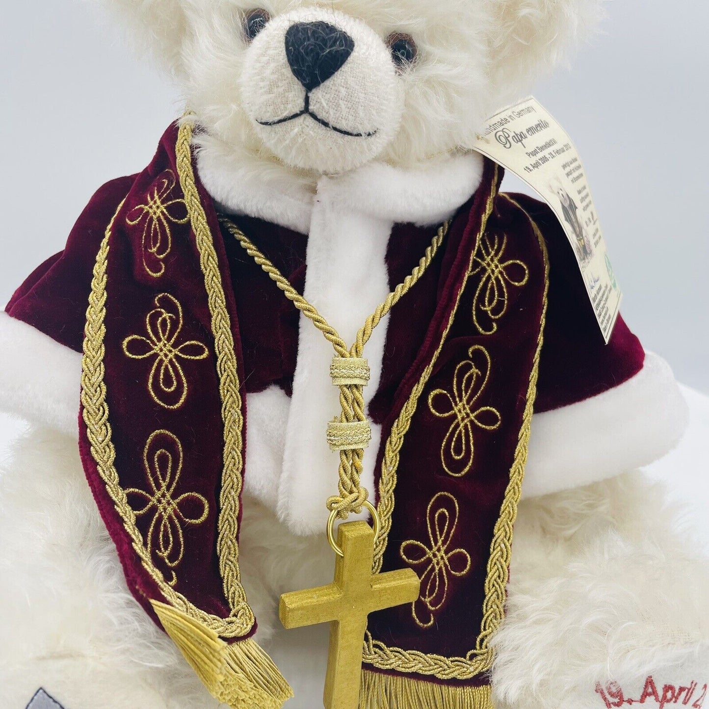 Hermann Coburg Teddybär Papst emerito Benedikt XVI limitiert 265 40cm