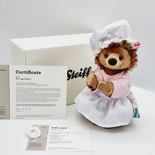 Steiff 690259 Mrs. Tiggy Winkle Teddybär 22 cm Danbury Mint Beatrix Potter