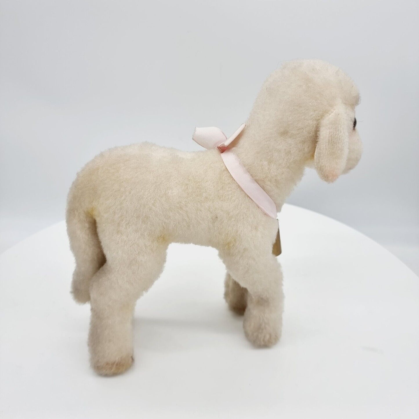 Steiff 6528,04 Lamm Lamby 28 cm 1959 - 1967 Wollplüsch mit Glocke stehend