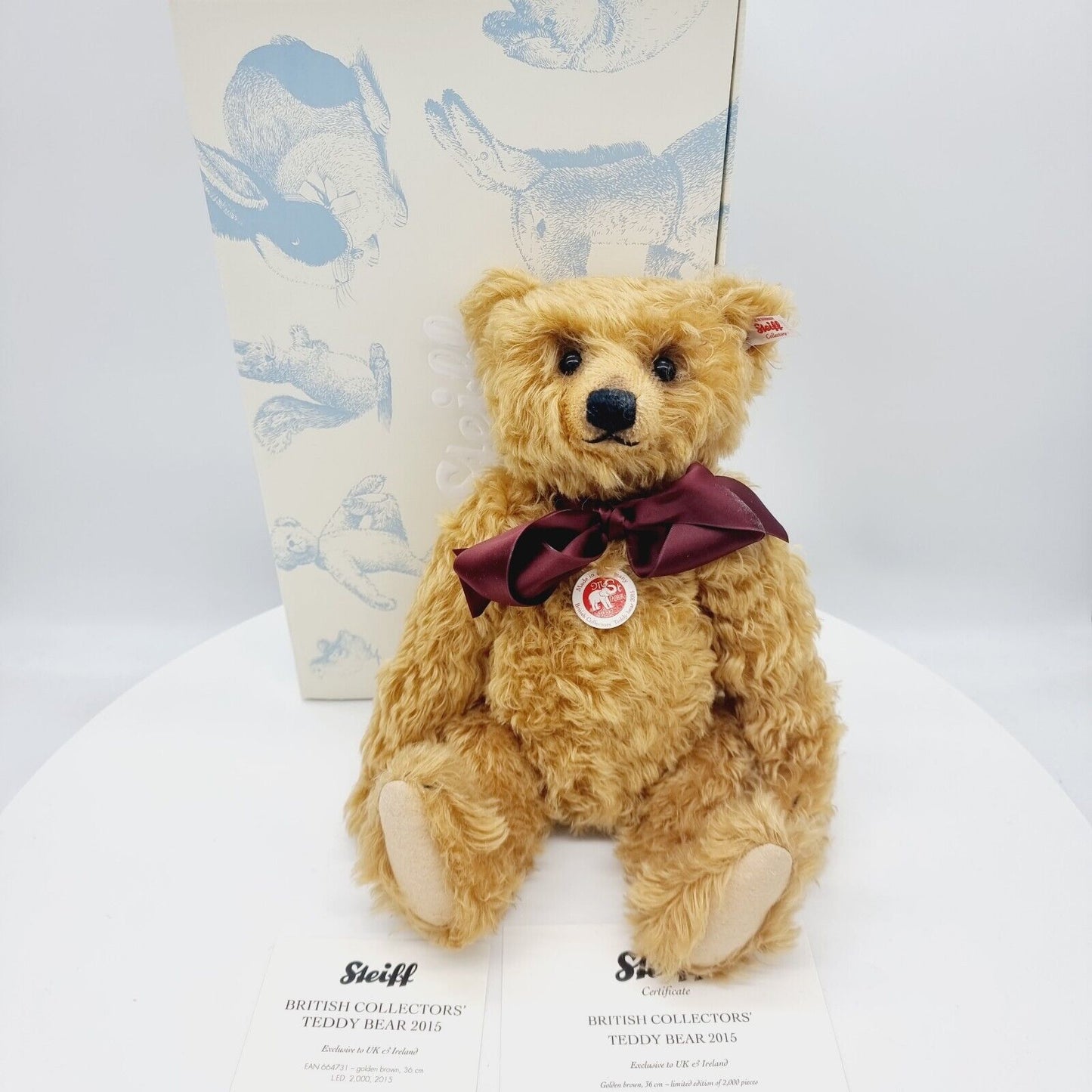 Steiff 664731 Teddybär British Collectors 2015 limitiert 2000 36 cm Mohair