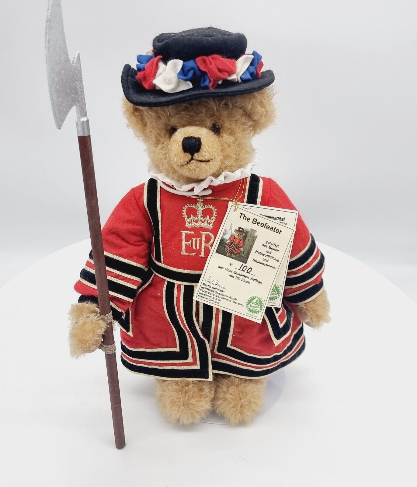 Nr.100! Hermann Coburg Teddybär Beefeater 34 cm The Roya limitiert